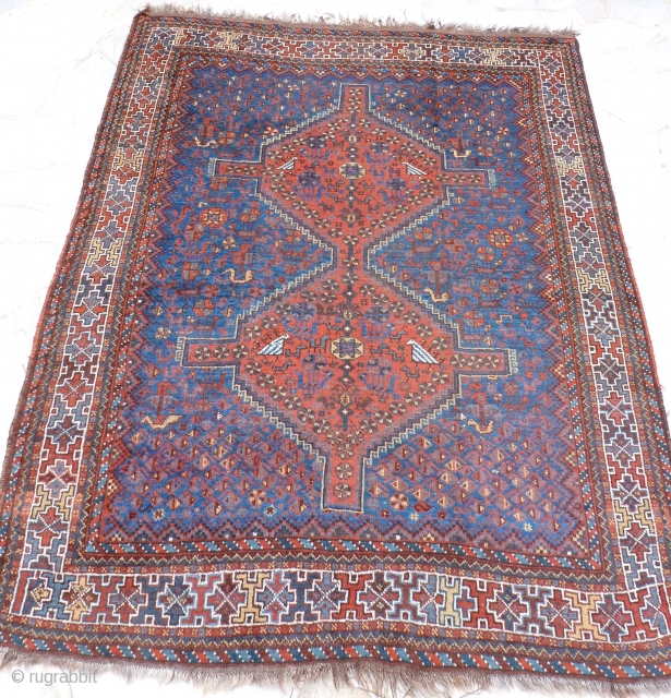 Antique South persia 205 X 172 cm. All vegetal color, good condition.                     