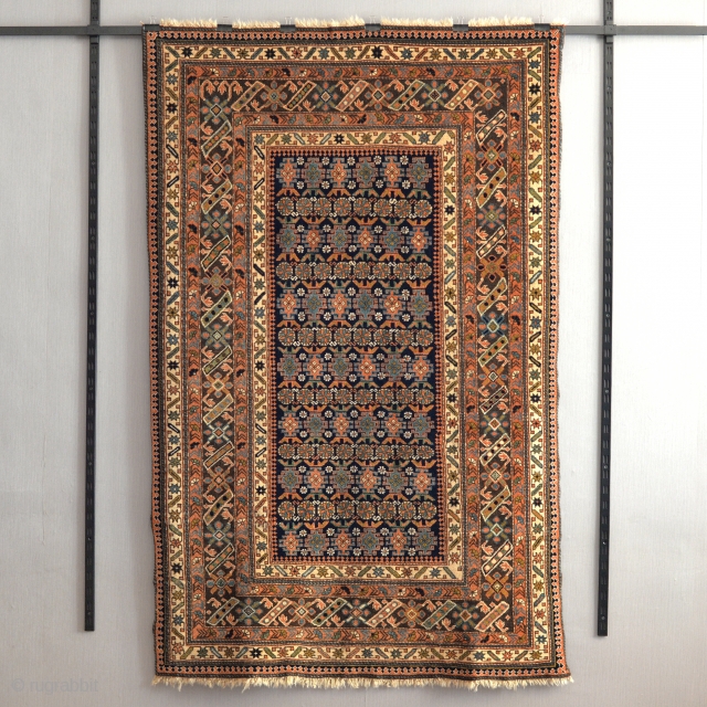 1940's Caucasian Kuba Shirvan Syrt ChiChi Rug 4'6" x 7'1", 138x216cm, excellent condition. Wool on wool.                 