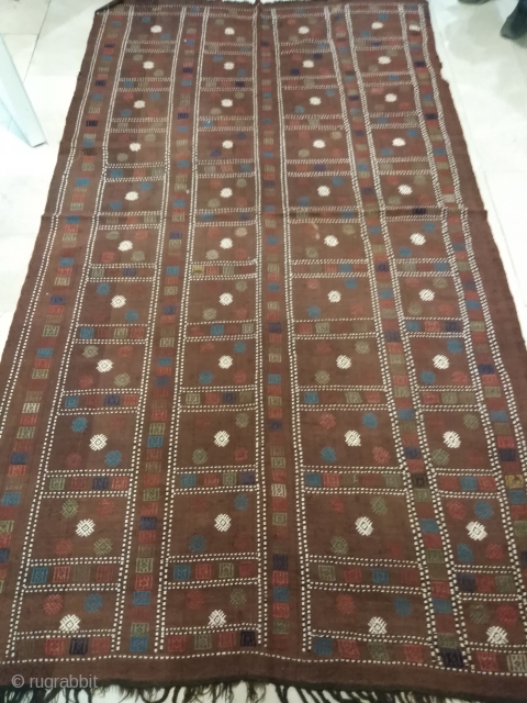 Antique Karabagh Verneh, 1880, size 135*240cm. good condition, wool on wool, natural dyes.                    