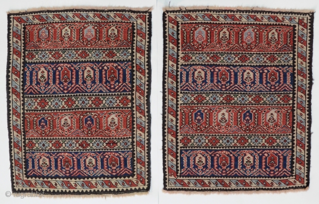 Caucasian Kuba Khyzy bag face khorjin mafrash sileh soumaks rugs  21"x25" (53x65cm)
Very good original condition, no repairs.
               