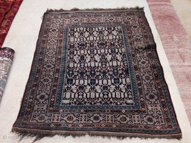 Konagend rug dated 1289 180x130 cm (5ft9in x 4ft2in)

Condition: very good, upper end original warp fringe, original selvedges

Wool warp, wool weft, wool pile          