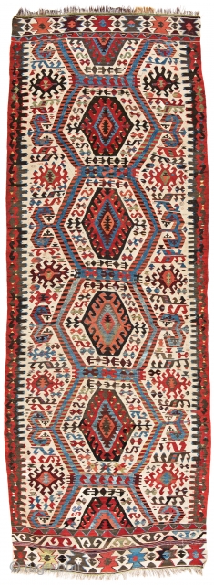 Lot 56, Konya Kilim, 352 x 125 cm (11ft. 7in. x 4ft. 1in.), starting bid: € 1500, Auction April 7, 5pm, https://www.liveauctioneers.com/item/60930692_konya-kilim           