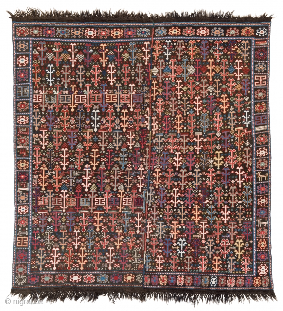 Lot 228, VERNEH 180 x 170 cm (5ft. 11in. x 5ft. 7in.) Azerbaijan, second half 19th century, Auction April 22nd, 4pm, https://new.liveauctioneers.com/item/52104384_verneh-180-x-170-cm-5ft-11in-x-5ft-7in
           