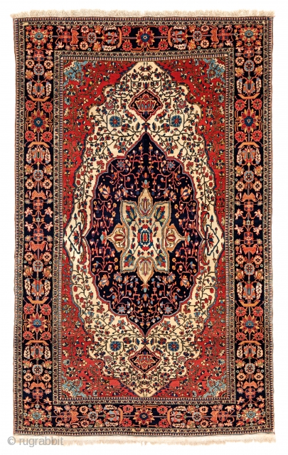 Kashan, Persia, ca. 1880, 6ft. 8 in. x 4ft. 2 in., Starting bid € 800, Auction May 18th at 4pm, https://www.liveauctioneers.com/item/71360006_kashan            