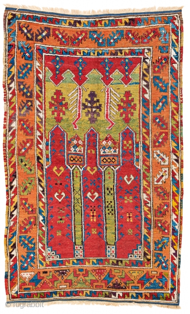 Lot 130, Cappadocian prayer rug, starting bid € 3200, Auction October 14 5pm, https://www.liveauctioneers.com/catalog/109605_fine-antique-oriental-rugs-viii/?count=all
                   