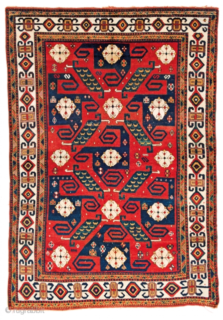 Lot 168, Pinwheel Kazak, starting bid € 8000, Auction October 14 5pm, https://www.liveauctioneers.com/catalog/109605_fine-antique-oriental-rugs-viii/?count=all
                    