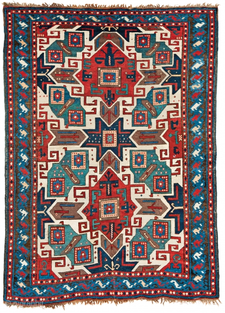 Lot 184, Star Kazak, starting bid € 14000, Auction October 14 5pm, https://www.liveauctioneers.com/catalog/109605_fine-antique-oriental-rugs-viii/?count=all
                    