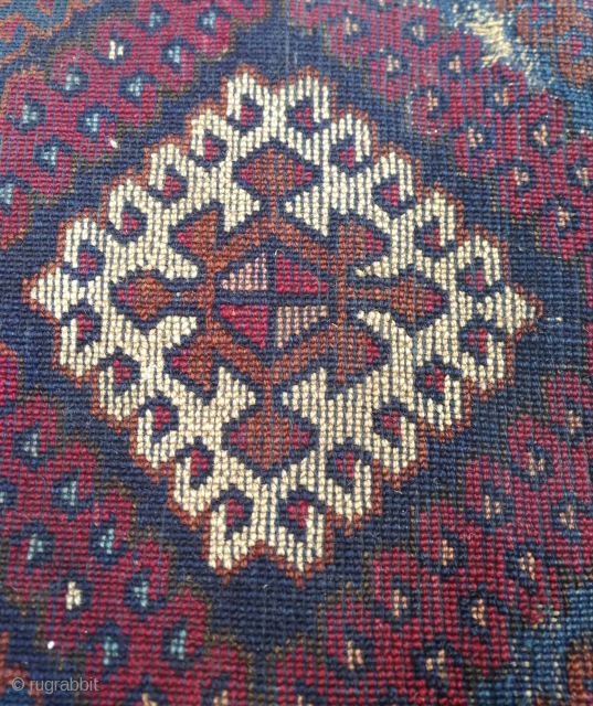 East Anatolian Kurdish Rug fragment size:74x32 cm                          