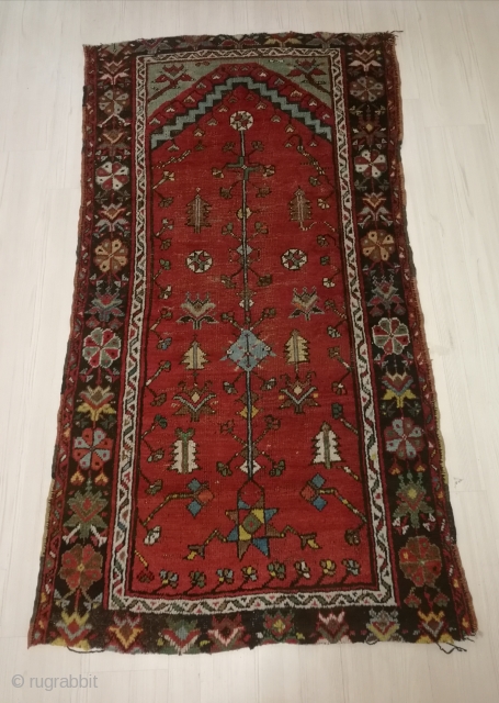 Central Anatolian (Konya Ladik) Rug 19th Century Size:180x97cm / 5'11x3'2"                       