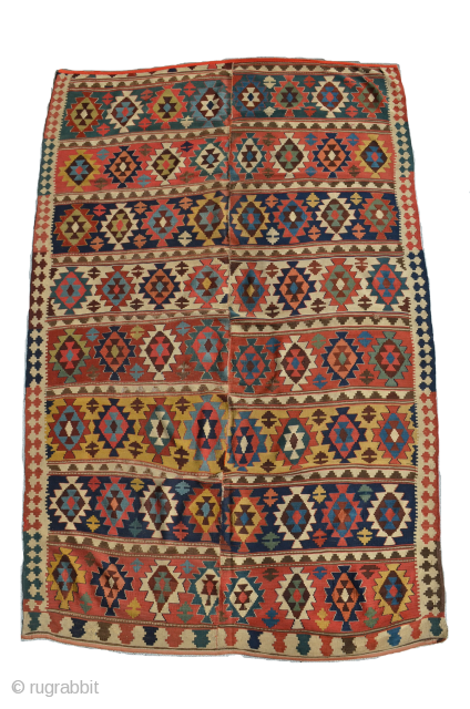 Shahsavan Kilim. Lovely colors. 9'8" x 5'6".                          