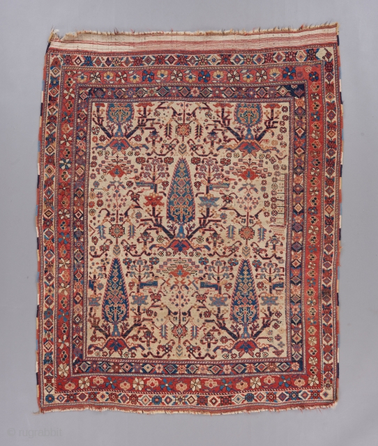 A great early Afshar measuring 4'11" x 4'2". 

Visit our website for more rare woven art : www.bbolour.com               