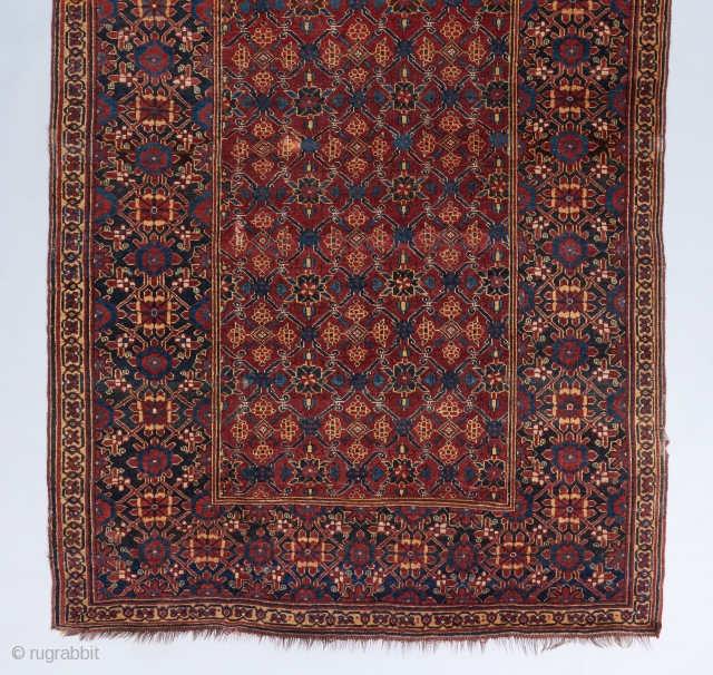 a Beshir Kelleh with a courtly, Mughalesque lattice field design.  12' x 5'8". 

Please visit our website for more rare collectible and decorative woven art: www.bbolour.com      