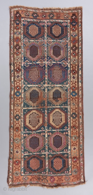 East Anatolian long rug. 9' x 3'10". Mid 19th century or earlier. 

Please see our website for rare rugs, carpets, textiles, tapestries, and art objects:
www.bbolour.com        