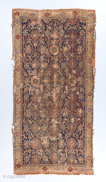 Classical Caucasian carpet with Afshan design. 12' x 6'. Late 18th century. Battered as visible. Noah@bbolour.com                 
