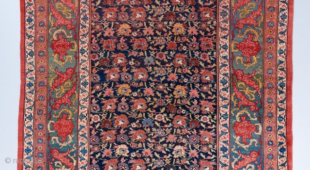 A gorgeous allover design Bijar. An older one of its type, probably dating to circa 1870. 19 x 11'2". 

Visit our website for more rare decorative and collectible woven art : www.bbolour.com  ...