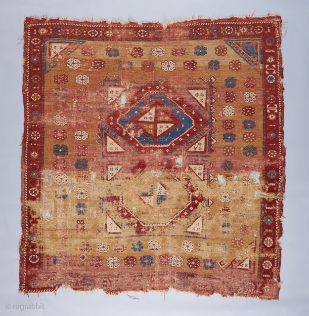 A special 18th century Anatolian rug. Probably Konya area. 5'8" x 5'4". Email me at noah@bbolour.com                 