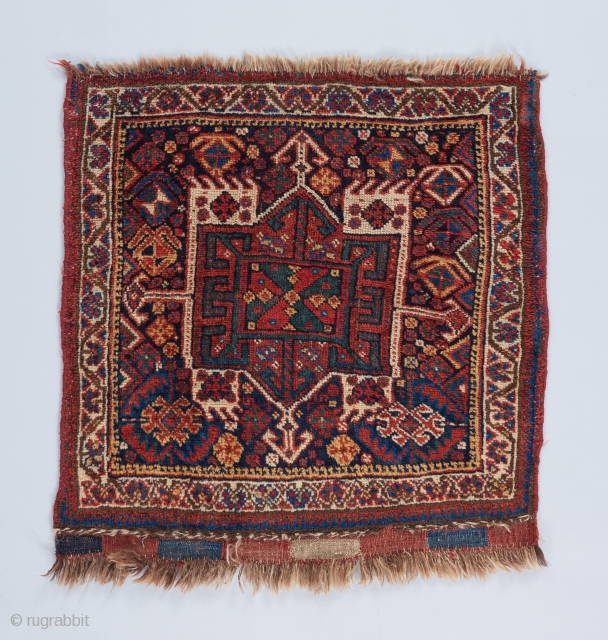 A Khamseh bag face with good color and soft, shiny wool. Good condition. 2'3" x 2'2"                 