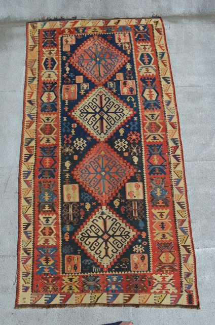 Caucasian kilim. 10'3" x 5'6"                            