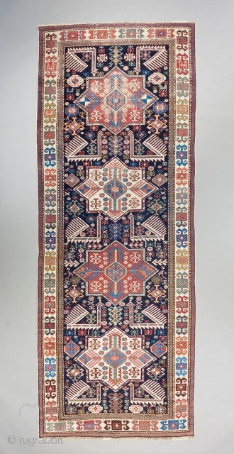 Akstafa runner with great colors. 9'10" x 3'9".                         
