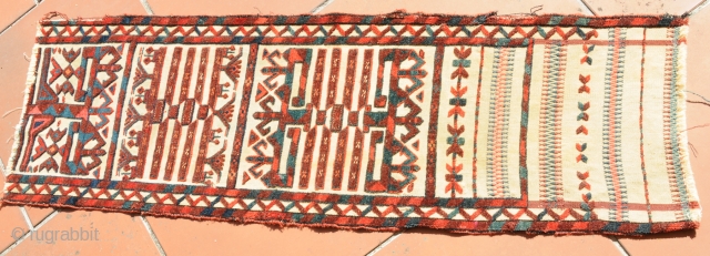 Turkmen tent band fragment
measurements: ca. 105cm x 33cm                         