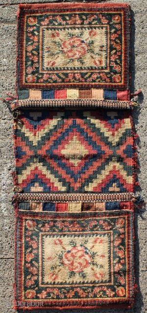 Complete Afshar Khorjin. Southeast Persia, woven in the early 20th century. It measures 1ft 2in x 2ft 11in.               