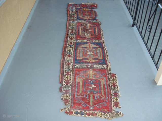 Old Turkish Sivas Fragment. It has nice thick pile, very meaty, heavy rug,with good colors.Size 1'11'x8'11''                 