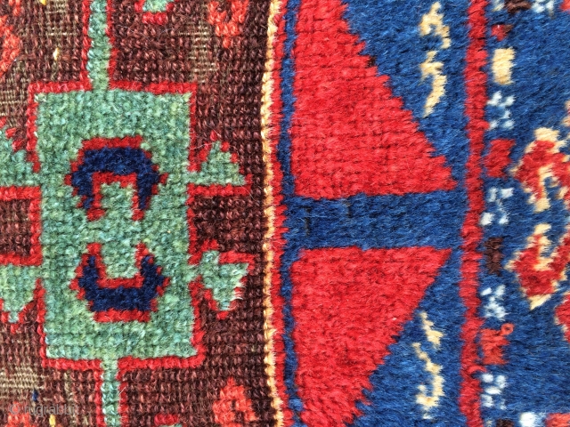 Arapgir Kurdish rug fragment,colors haven,great wool and very fine.Mid. 19th century.                      