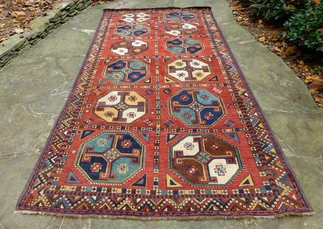 Large Antique Uzbek Main Rug. Superb Uzbek carpet in very good condition, complete, with good pile throughout. Dimensions: 133 x 64 inches See more textiles at www.banjaratextiles.com      