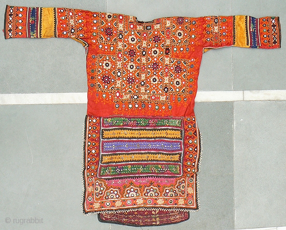 Nice Old Wedding Choli from Kutch area of India. Probably made and used by a bride in her wedding. 47 inches across from sleeve tip to sleeve tip, 35 inches from top  ...