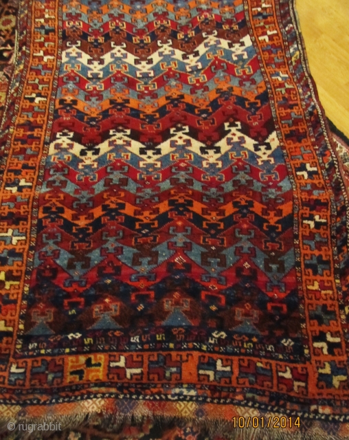 Fine collector piece! * Antique Turkish YÜRÜCK from 1880* Wool/Wool * excellent condition * 200 cm x 110 cm              