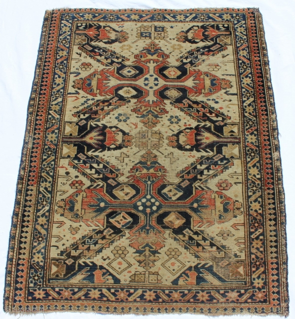 Kuba - Seichur Wool on Wool with strong signs of use.
Size: 118x90cm                     