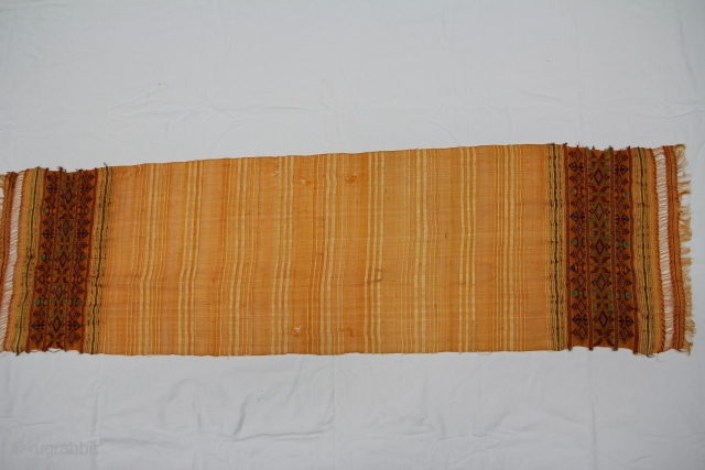 scarf Shkodra Albania about 1900, size 1,53 x 0,38 cm, silk                      