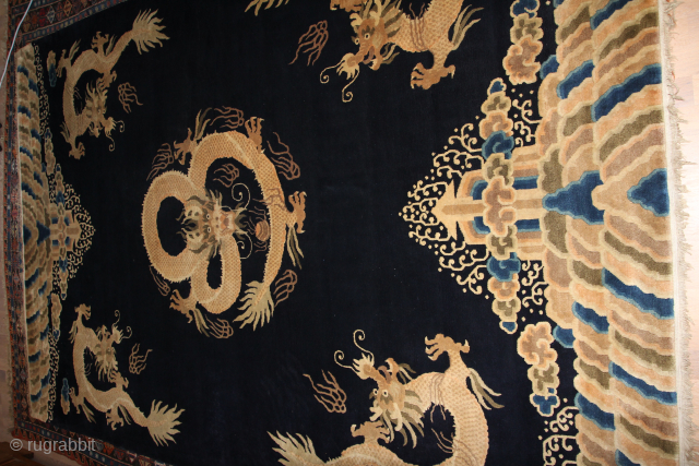NINGXIA Dragon Carpet around 1900 Excellent condition.
Size: 292x197cm 
Price: 1800€ + Post                     