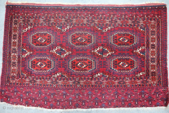 Tekke Djuval about 1920, size: 1,26 x 0,77 m, wool on wool, condition good                   