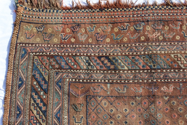 Zili,Verneh, Bachtiari Region, Late 19th century.
Wool on Wool Natural color good condition,
Size: 208x164cm  Foot 6,10"x5,5"

                 