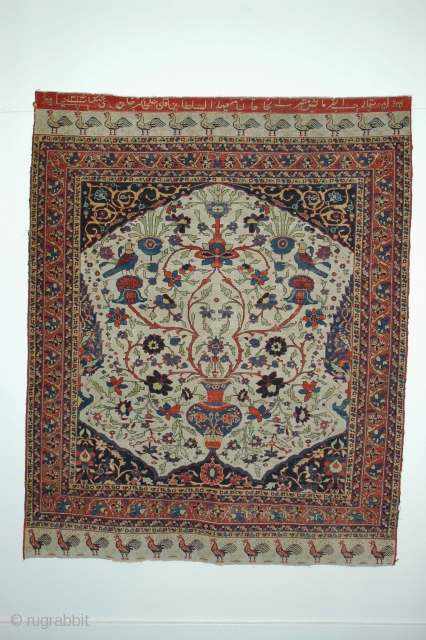 Ref # 88869

Bhaktiary Inscribed Rug Brief Inscription: Order by Ali Akbar Khan Bakhtiary Persia, Dated the year 1314 of the Islamic Calender 1896 AD
Size: 179 x 145cm

http://www.behruzstudio.com      