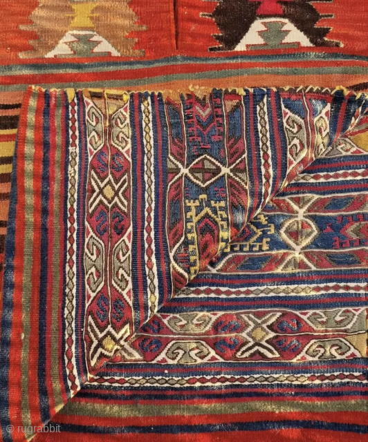 19th century Western Anatolie Afyon region saddlebag.                          