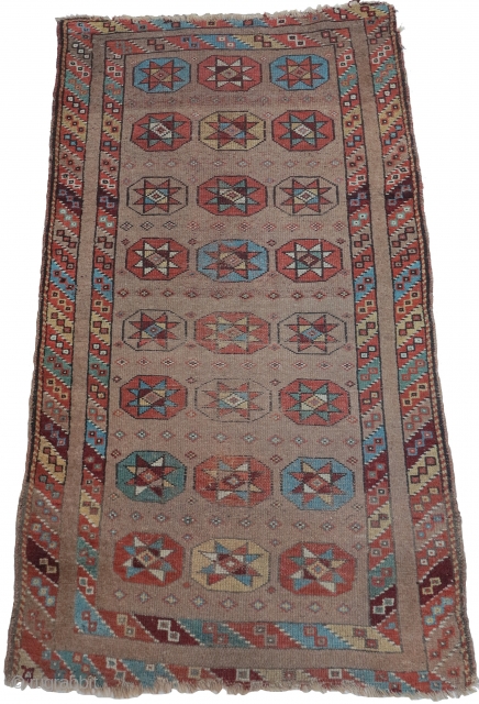 Northwest Persian Kurdish rug. Camel ground with intriguing colors. Serab-esque but better.                     