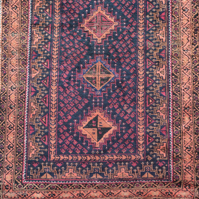 Arab Baluch rug, very jazzy, about 3x5ish, open right.