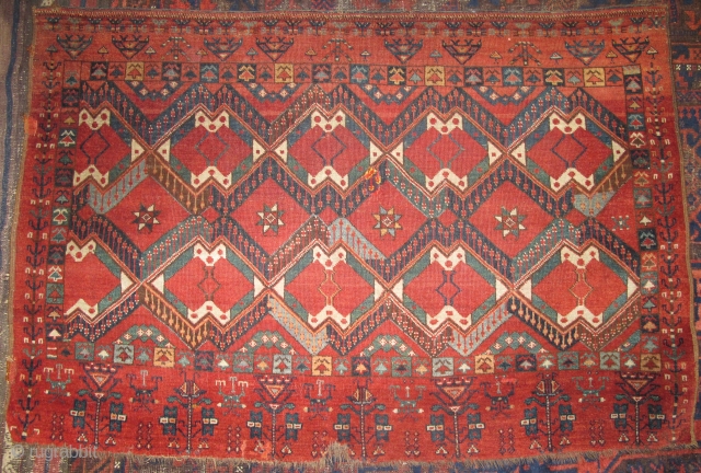Middle Amu Darya Turkmen aq qaymaq ikat pattern chuval. Fantastic color and precision drawing.                   