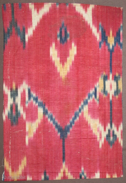 Central Asian Ikat fragment                             