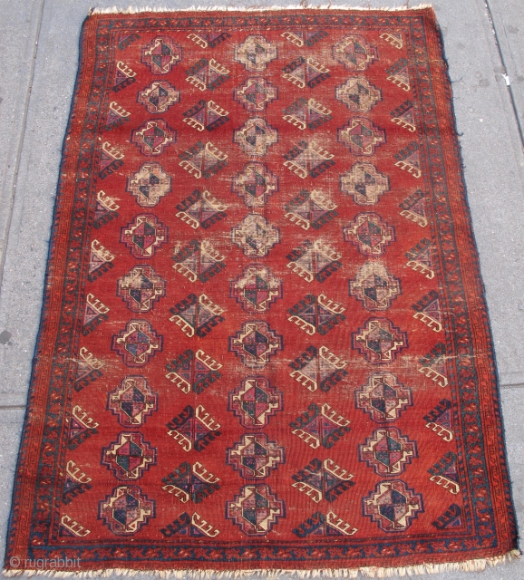 Very Fine Ersari or some other sort of Eastern Turkmen rug, lots of silk and a great vibrant madder red reminiscent of Salor and Saryk pieces. flat back     