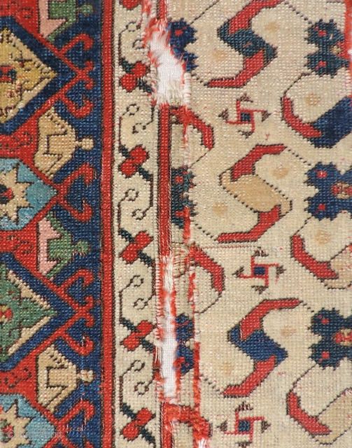  An exceptional 16th/ 17th century Western Anatolian fragment woven with an adept mastery of design and color. This piece represents an extraordinary design type from which several known later Central Anatolian  ...