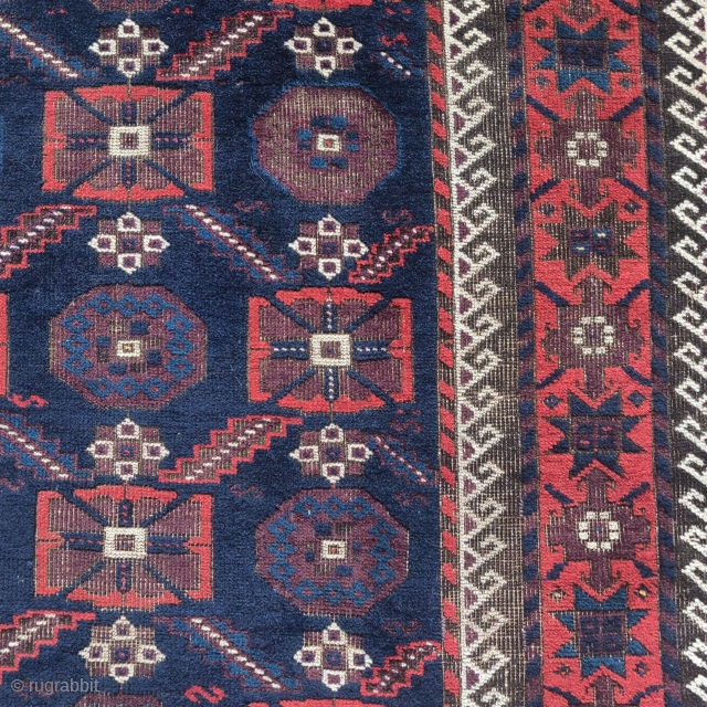 Baluch minakhani rug, decent condition, great color, 3'9"x6'4"

                         