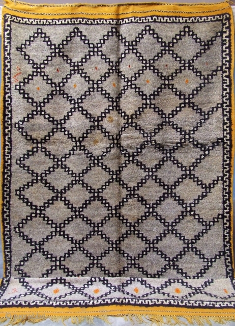 Rf 131-Ait Ouaouzguite rug ( Ait Douchen- Ait Ouaouzguite ), wool, 297 x 145 cm, circa 1970s.                
