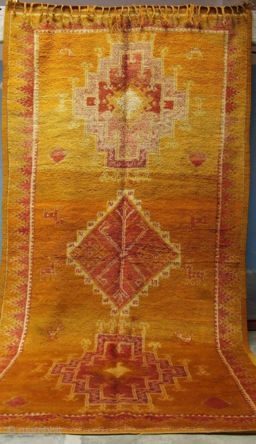 Rf 59-Anti-atlas Berber rug ( Ait douchen ), wool, 280 x 140 cm, circa 1970-75s.                  