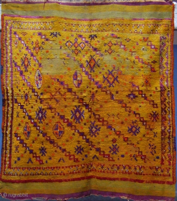 Rf 6-Berber rug (Ait znaga), wool,  natural colour, 142 x 126 cm, circa 1890s.                  