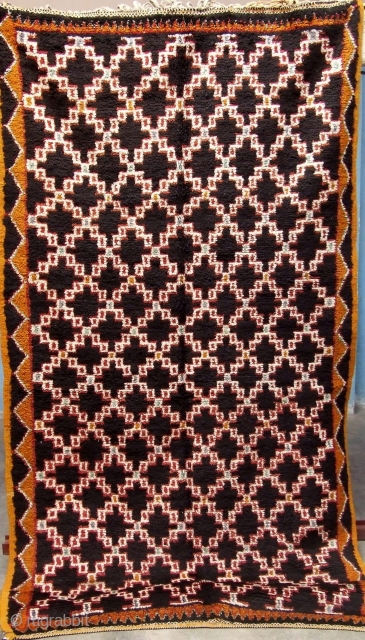 Rf 67- Berber rug, ( Ait Znaga west ), wool, 245 x 120 cm, circa 1970-75s.                 