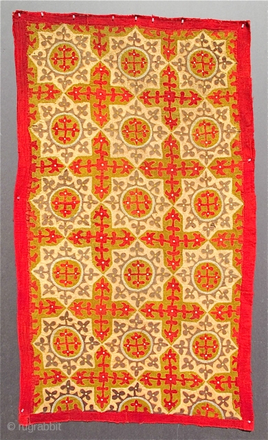 19th C Kirghiz felt rug 70 x 41 inches                        