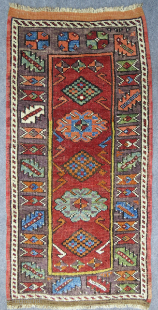 This is a rather long yastik  from the Konya area, 19thc, very good condition                  